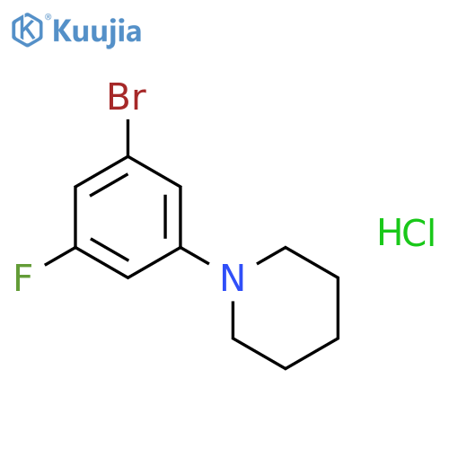 1-(3-Bromo-5-fluorophenyl)piperidine hydrochloride structure