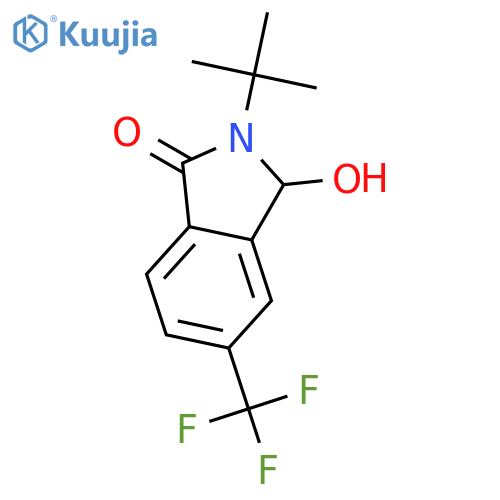 2-t-Butyl-3-hydroxy-5-(trifluoromethyl)isoindolin-1-one structure