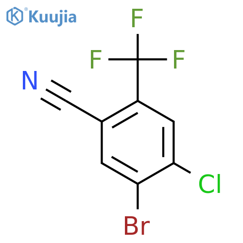 5-Bromo-4-chloro-2-trifluoromethylbenzonitrile structure