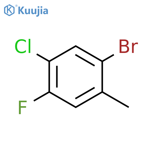 2-BROMO-4-CHLORO-5-FLUOROTOLUENE structure