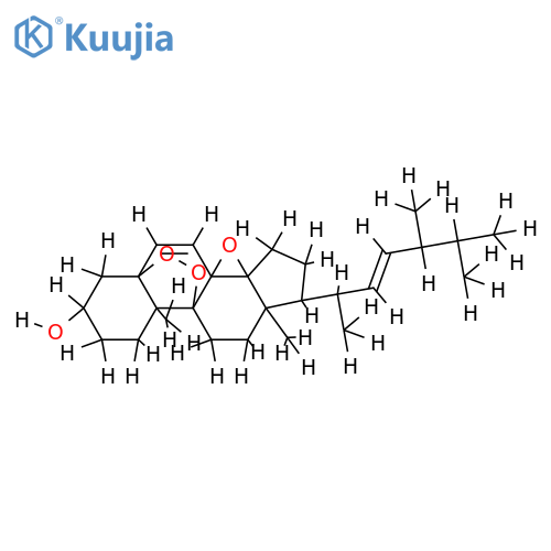 5alpha,9alpha-epidioxy-8beta,14beta-epoxy-(22E)-ergosta-6,22-dien-3beta-ol structure