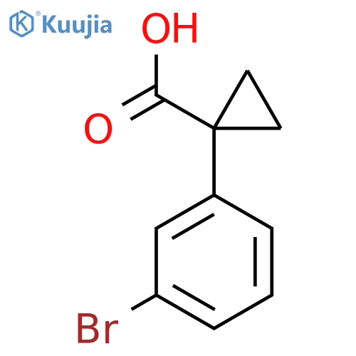 1-(3-bromophenyl)cyclopropane-1-carboxylic acid structure