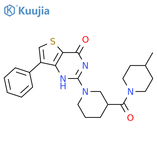 2-3-(4-methylpiperidine-1-carbonyl)piperidin-1-yl-7-phenyl-3H,4H-thieno3,2-dpyrimidin-4-one structure