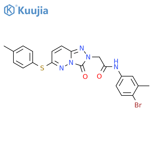 N-(4-bromo-3-methylphenyl)-2-{6-[(4-methylphenyl)sulfanyl]-3-oxo-2H,3H-[1,2,4]triazolo[4,3-b]pyridazin-2-yl}acetamide structure