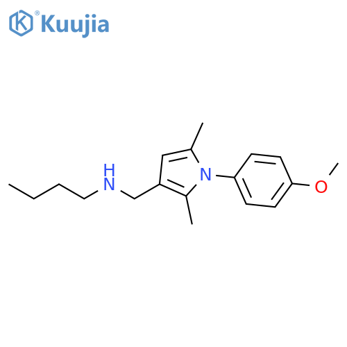 Butyl({1-(4-methoxyphenyl)-2,5-dimethyl-1H-pyrrol-3-ylmethyl})amine structure
