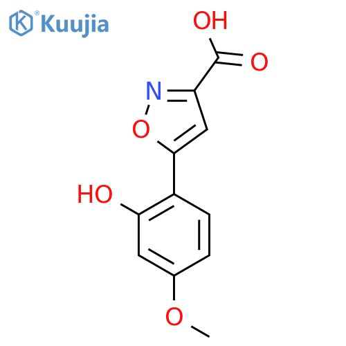 5-(2-Hydroxy-4-methoxyphenyl)-1,2-oxazole-3-carboxylic acid structure