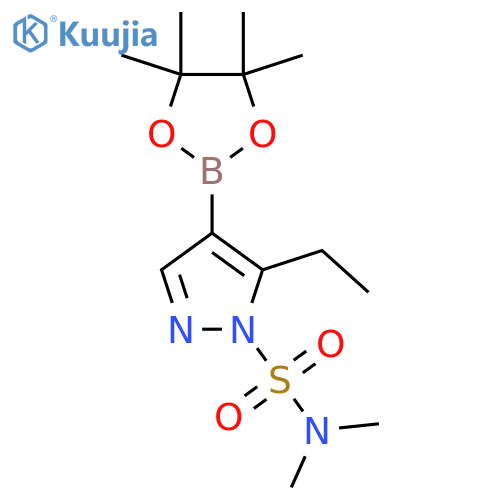 5-ethyl-N,N-dimethyl-4-(tetramethyl-1,3,2-dioxaborolan-2-yl)-1H-pyrazole-1-sulfonamide structure