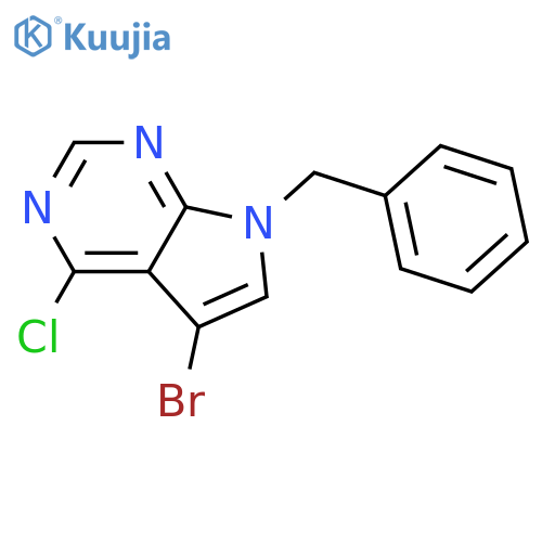 7-Benzyl-5-bromo-4-chloro-7H-pyrrolo2,3-dpyrimidine structure