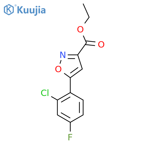 Ethyl 5-(2-Chloro-4-fluorophenyl)isoxazole-3-carboxylate structure