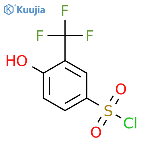 4-hydroxy-3-(trifluoromethyl)benzene-1-sulfonyl chloride structure