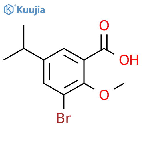 3-Bromo-5-isopropyl-2-methoxy-benzoic acid structure
