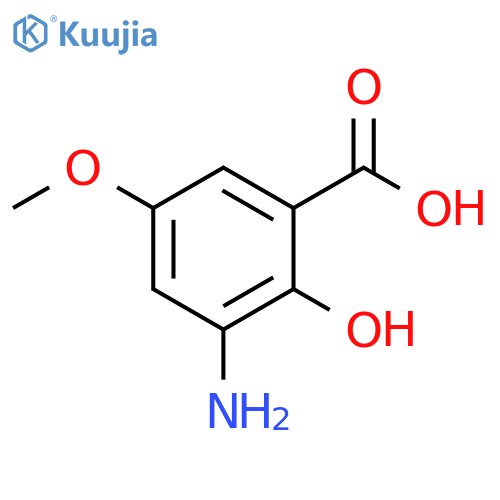 3-Amino-2-hydroxy-5-methoxybenzoicAcid structure