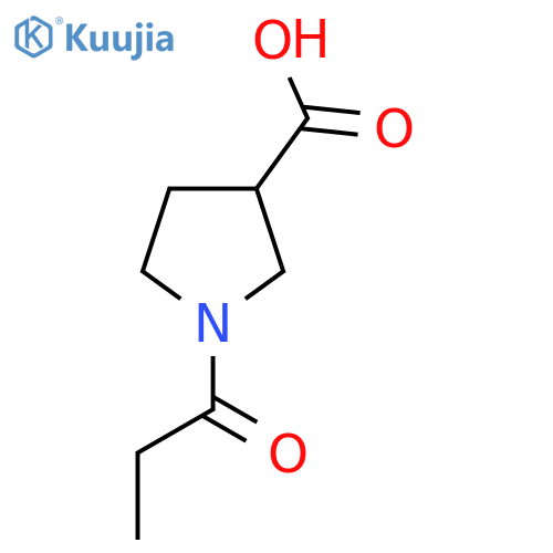 1-Propanoylpyrrolidine-3-carboxylic acid structure