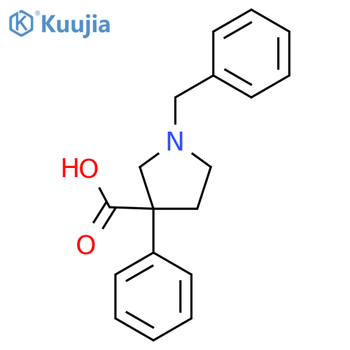1-Benzyl-3-phenylpyrrolidine-3-carboxylic acid structure