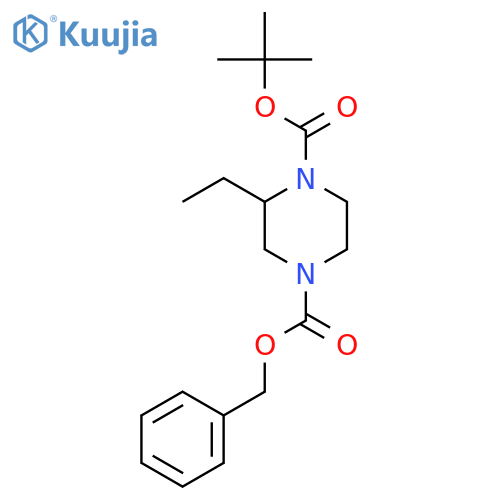4-Benzyl 1-tert-butyl 2-ethylpiperazine-1,4-dicarboxylate structure