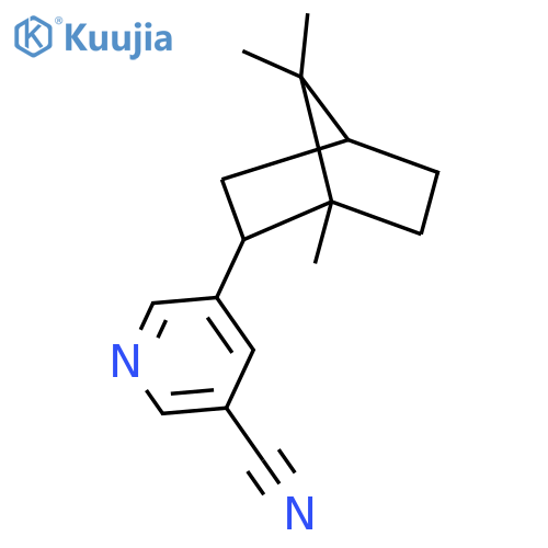 5-(1,7,7-Trimethylbicyclo[2.2.1]heptan-2-yl)nicotinonitrile structure