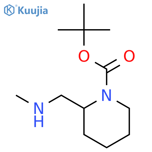 tert-Butyl 2-((methylamino)methyl)piperidine-1-carboxylate structure