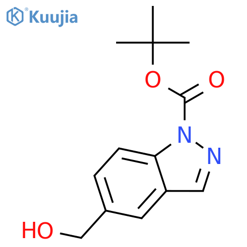 tert-butyl 5-(hydroxymethyl)-1H-indazole-1-carboxylate structure