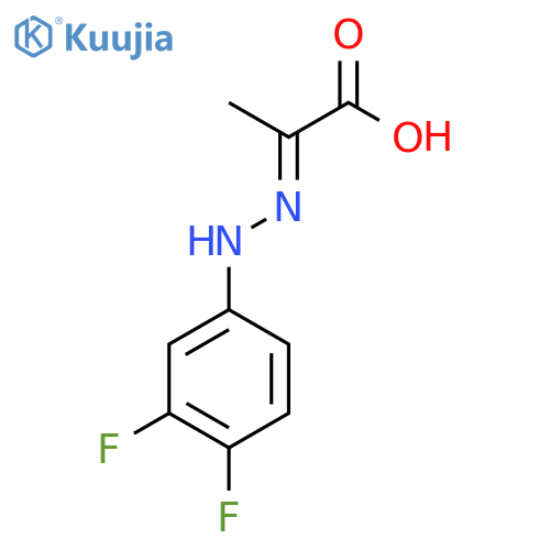 2-(2-(3,4-Difluorophenyl)hydrazono)propanoic acid structure