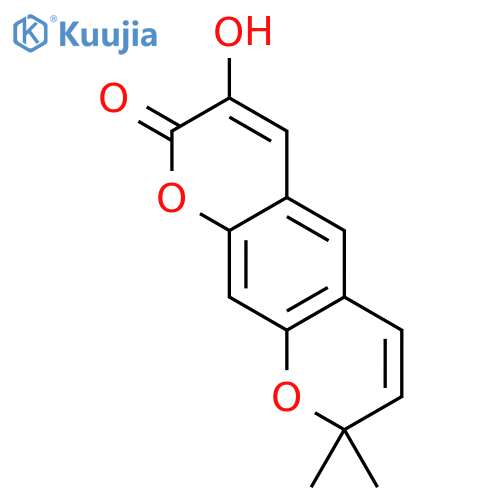 3-hydroxy-8,8-dimethyl-2H,8H-pyrano[3,2-g]chromen-2-one structure