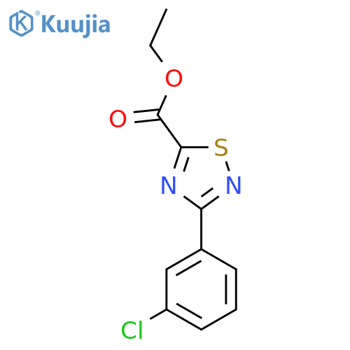 ethyl 3-(3-chlorophenyl)-1,2,4-thiadiazole-5-carboxylate structure