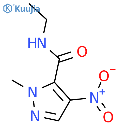 N-ethyl-1-methyl-4-nitro-1H-pyrazole-5-carboxamide structure