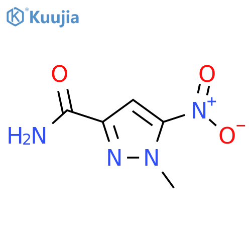 1-methyl-5-nitro-1H-pyrazole-3-carboxamide structure