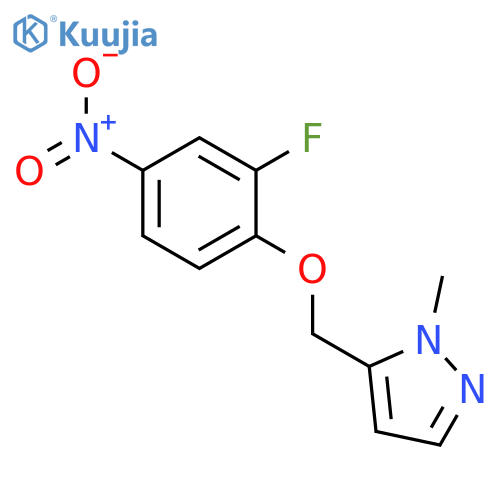 5-[(2-fluoro-4-nitrophenoxy)methyl]-1-methyl-1H-pyrazole structure