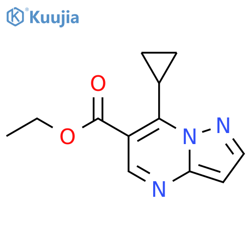 ethyl 7-cyclopropylpyrazolo1,5-apyrimidine-6-carboxylate structure