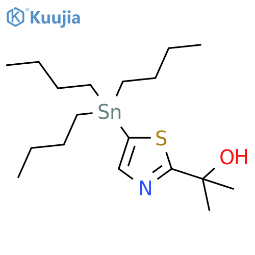 2-(5-(Tributylstannyl)thiazol-2-yl)propan-2-ol structure