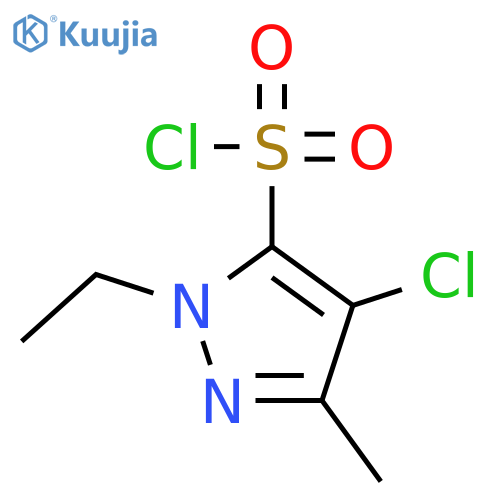4-chloro-1-ethyl-3-methyl-1H-pyrazole-5-sulfonyl chloride structure