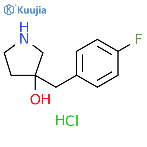 3-(4-fluorophenyl)methylpyrrolidin-3-ol hydrochloride structure