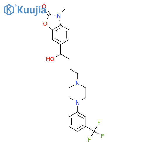 2(3H)-Benzoxazolone,6-[1-hydroxy-4-[4-[3-(trifluoromethyl)phenyl]-1-piperazinyl]butyl]-3-methyl- structure
