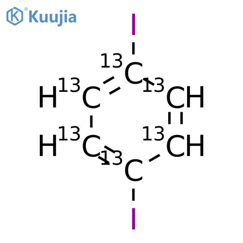 1,4-Diiodobenzene-13C6 structure
