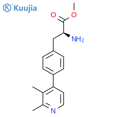Methyl (2S)-2-amino-3-[4-(2,3-dimethylpyridin-4-yl)phenyl]propanoate structure