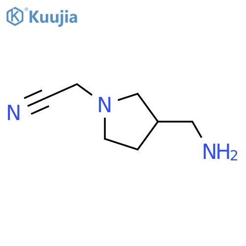 2-3-(aminomethyl)pyrrolidin-1-ylacetonitrile structure