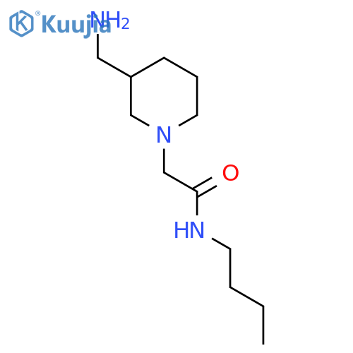 2-[3-(aminomethyl)piperidin-1-yl]-N-butylacetamide structure