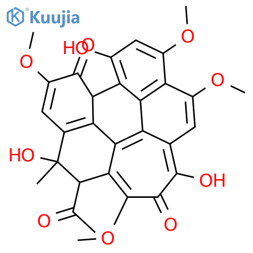1H-Cyclohepta[ghi]perylene-5,12-dione,1-acetyl-2,3-dihydro-2,6,11-trihydroxy-4,8,9,13-tetramethoxy-2-methyl-,stereoisomer structure