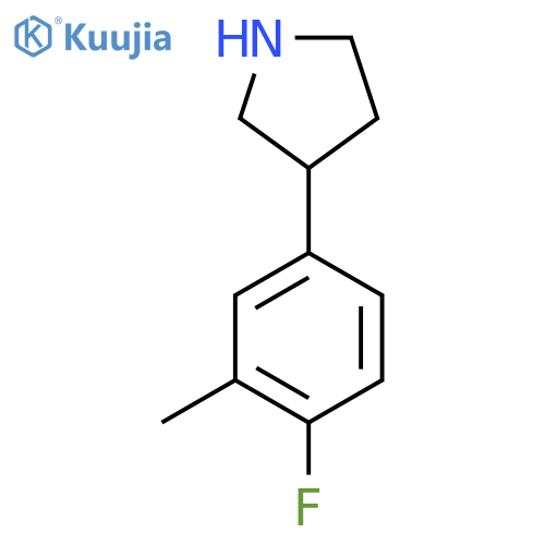 3-(4-Fluoro-3-methylphenyl)pyrrolidine structure