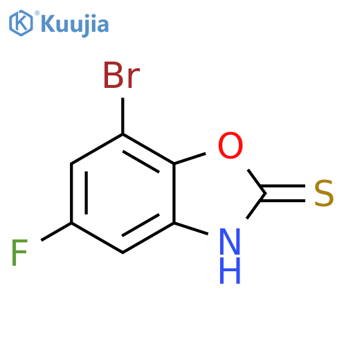 7-Bromo-5-fluoro-2(3H)-benzoxazolethione structure