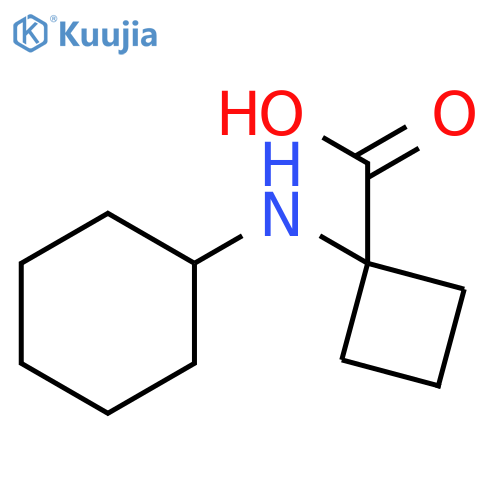 Cyclobutanecarboxylic acid, 1-(cyclohexylamino)- structure