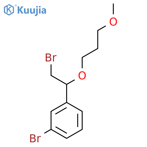 1-bromo-3-2-bromo-1-(3-methoxypropoxy)ethylbenzene structure