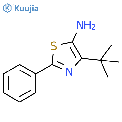 5-Thiazolamine, 4-(1,1-dimethylethyl)-2-phenyl- structure