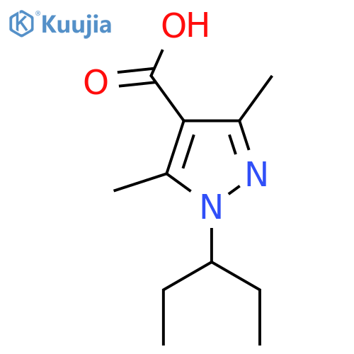 3,5-Dimethyl-1-(pentan-3-yl)-1h-pyrazole-4-carboxylic acid structure