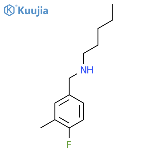 (4-fluoro-3-methylphenyl)methyl(pentyl)amine structure