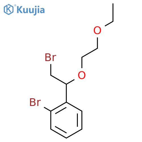 1-bromo-2-2-bromo-1-(2-ethoxyethoxy)ethylbenzene structure