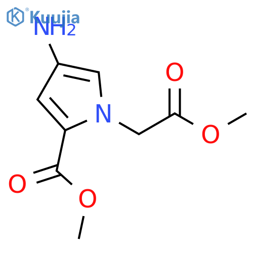 methyl 4-amino-1-(2-methoxy-2-oxoethyl)-1H-pyrrole-2-carboxylate structure