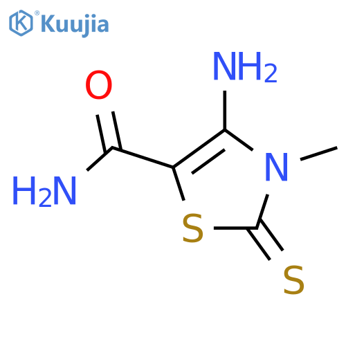 4-amino-3-methyl-2-sulfanylidene-2,3-dihydro-1,3-thiazole-5-carboxamide structure