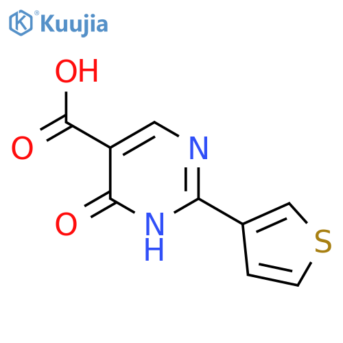 6-Oxo-2-(thiophen-3-yl)-1,6-dihydropyrimidine-5-carboxylic acid structure
