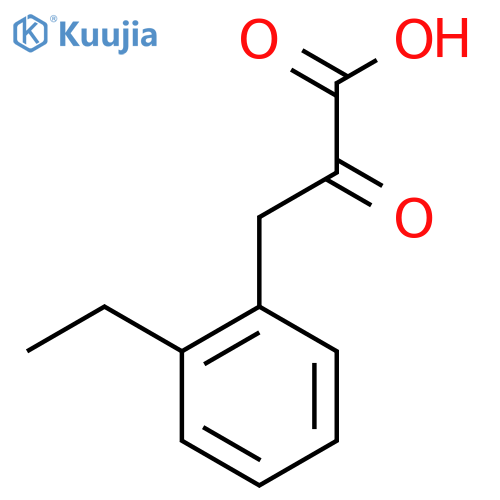 3-(2-ethylphenyl)-2-oxopropanoic acid structure